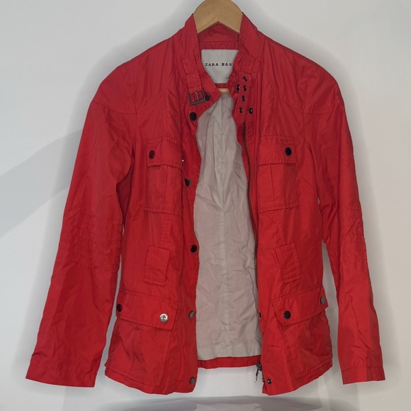 Zara Utility Jacket – Red-Orange, Size S - Picture 2 of 4